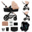 Cărucior 3 in 1 Kinderkraft Moov 2, Sand Beige