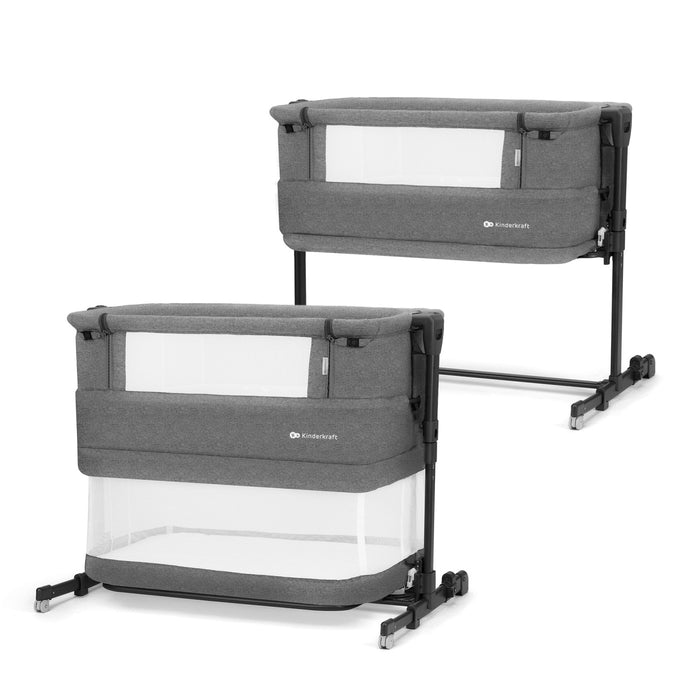 Pătuț Co-Sleeper Kinderkraft Neste Grow, Gri Inchis