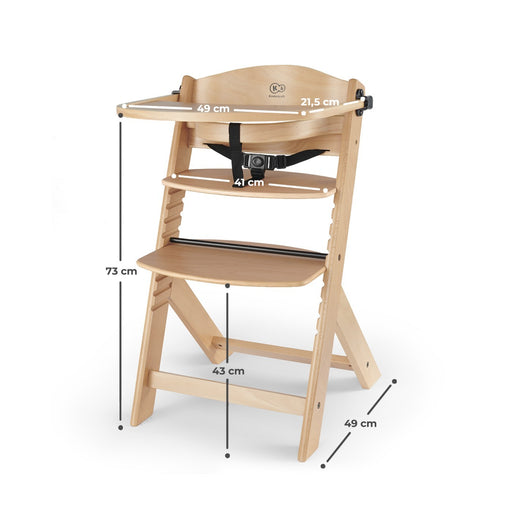 Scaun de Masă Kinderkraft Enock, 3 in 1, Lemn Nature