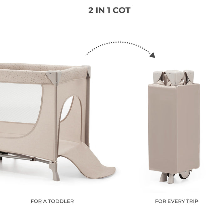 Pătuț Travel Kinderkraft Joy2, fără Accesorii, Beige