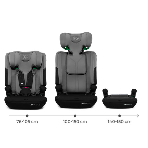 Scaun Auto Kinderkraft Comfy 75-150 cm, Dk Grey