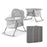Pătuț Kinderkraft Lovi, 3 in 1, Grey