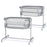 Pătuț Co-Sleeper Kinderkraft Neste Up, Full Light Grey