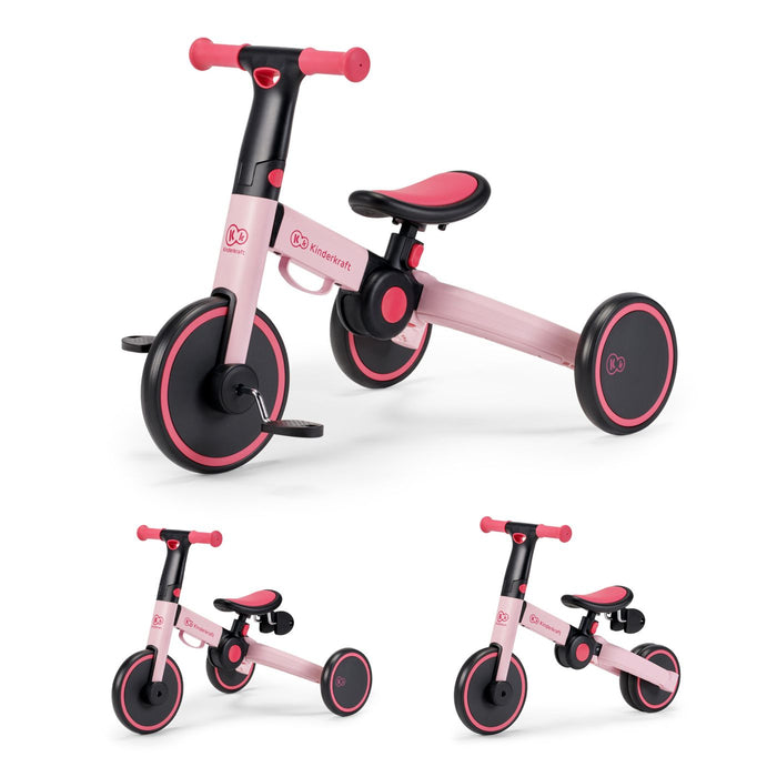Bicicletă de Echilibru / Tricicletă Kinderkraft 4Trike, Candy Pink
