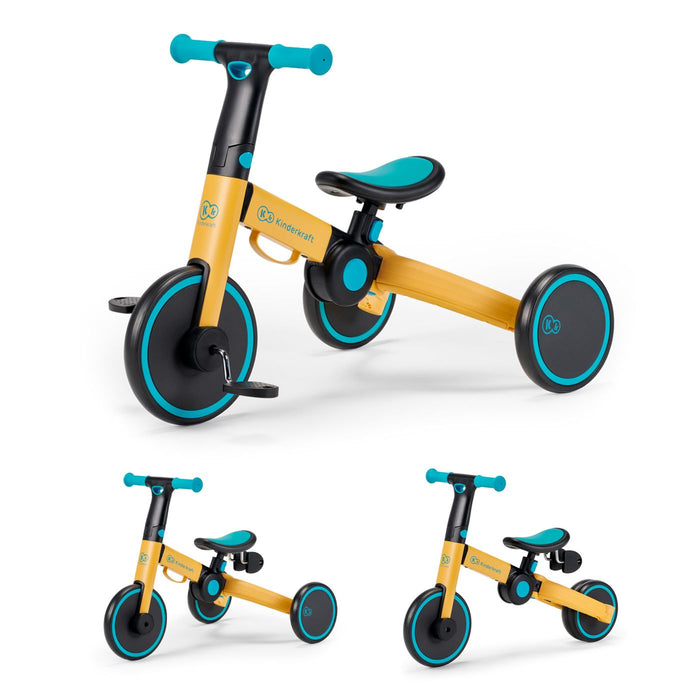 Bicicletă de Echilibru / Tricicletă Kinderkraft 4Trike, Primrose Yellow
