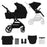 Cărucior Kinderkraft Yoxi 2In1, Pure Black