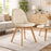 Scaun bucatarie/living, Artool, Bora, catifea bej, picioare lemn natur, 44.5x54x81.5 cm