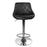 Scaun de bucatarie/bar, Artool, Kast, rotativ, piele ecologica neagra, picior metal argintiu, 45.5x48.5x85-105 cm