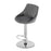 Scaun de bucatarie/bar, Artool, Kast, rotativ, catifea gri, picior metal argintiu, 45.5x49x85-105 cm