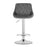 Scaun de bucatarie/bar, Artool, Kast, rotativ, catifea gri, picior metal argintiu, 45.5x49x85-105 cm
