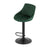 Scaun de bucatarie/bar, Artool, Kast, rotativ, catifea verde, picior metal negru, 45.5x49x85-105 cm