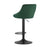 Scaun de bucatarie/bar, Artool, Kast, rotativ, catifea verde, picior metal negru, 45.5x49x85-105 cm