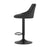 Scaun de bucatarie/bar, Artool, Kast, rotativ, catifea neagra, picior metal negru, 45.5x49x105 cm
