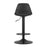 Scaun de bucatarie/bar, Artool, Hoga, rotativ, PP negru, picior metal negru, 38x40x81-102 cm