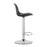 Scaun de bucatarie/bar, Artool, Hoga, rotativ, PP negru, picior metal argintiu, 38x40x81-102 cm