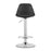 Scaun de bucatarie/bar, Artool, Hoga, rotativ, PP negru, picior metal argintiu, 38x40x81-102 cm