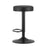 Scaun de bucatarie/bar, Artool, Rojst, rotativ, piele ecologica neagra, picior metal negru, 38x38x62-83 cm