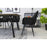 Scaun stil fotoliu bucatarie/living, Artool, Lugo, catifea neagra, picioare metal negru, 57.5x56.5x86.5 cm