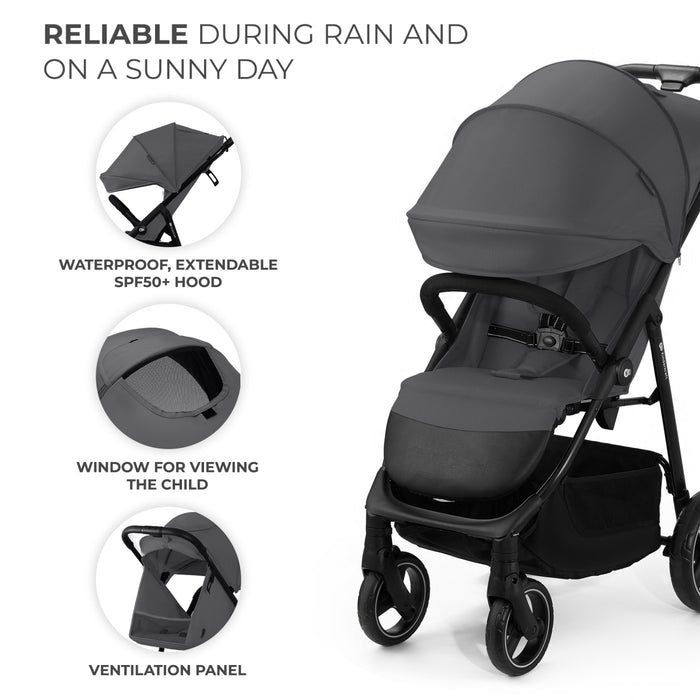 Cărucior Sport Kinderkraft Trig3 Granite Grey