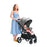 Cărucior Sport Kinderkraft Grande Plus, Grey