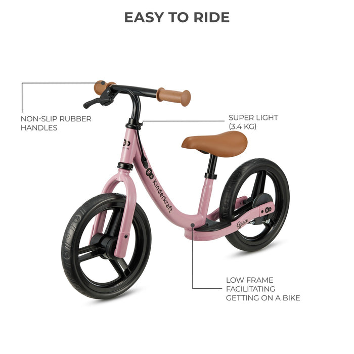Bicicletă fără Pedale Kinderkraft Space Dark Pink