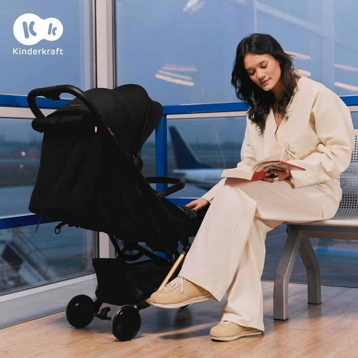 Cărucior Sport Kinderkraft Pilot 2, 0-22 kg, Midnight Black