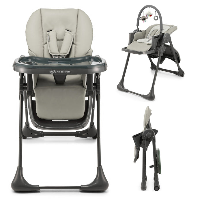 Scaun de Masă Kinderkraft Tummie, Pliabil, Grey