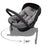 Scoică Auto Kinderkraft I-Lite 40-87 cm, Grey