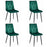 Set 4 scaune bucatarie/living, Artool, Libra, catifea verde, picioare metal negru, 44x40x88.5 cm