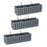 Set 3 jardiniere decorative cu suport metalic, sistem irigare, gri, 58x18x16.2 cm, Boardee Fencycase W
