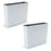Set 2 jardiniere decorative, imitatie ratan, alb, 58x18x49.8 cm, Rato Case