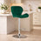Scaun de bucatarie/bar, Artool, West, rotativ, catifea verde, picior metal argintiu, 46x48.5x90-111 cm