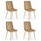 Set 4 scaune bucatarie/living, Artool, Libra, catifea maro, picioare metal natur, 45x54x86.5 cm