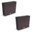 Set 2 jardiniere decorative, imitatie ratan, Rato Case, maro, 58x18x49.8 cm