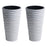 Set 2 ghivece de flori, Sand Slim, rotunde, inalte, 39x75 cm, alb, Prosperplast
