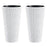 Set 2 ghivece de flori, Sandy Slim, rotunde, inalte, 39x70.8 cm, alb, Prosperplast