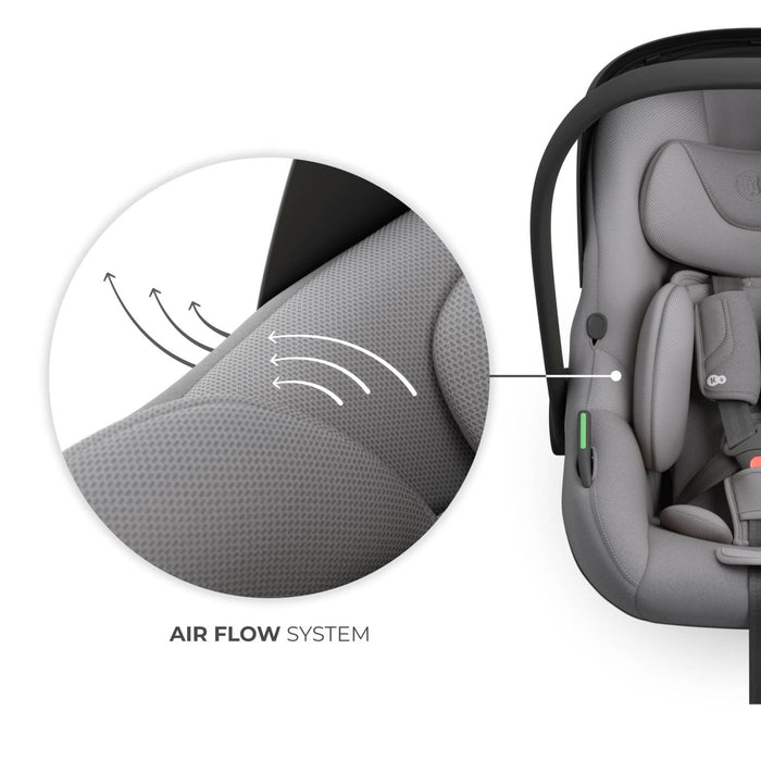 Scoică Auto Kinderkraft I-Lite cu Bază Isofix Endura Safe FX, Gray