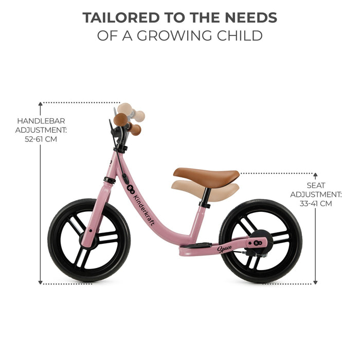 Bicicletă fără Pedale Kinderkraft Space Dark Pink
