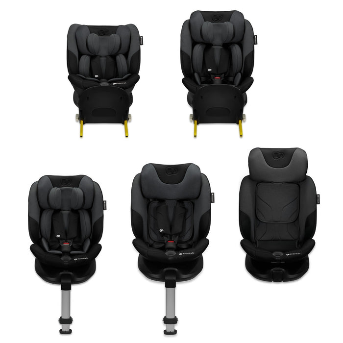 Scaun Auto Kinderkraft I-Fix, I-Size 40-150 cm, Graphite Black