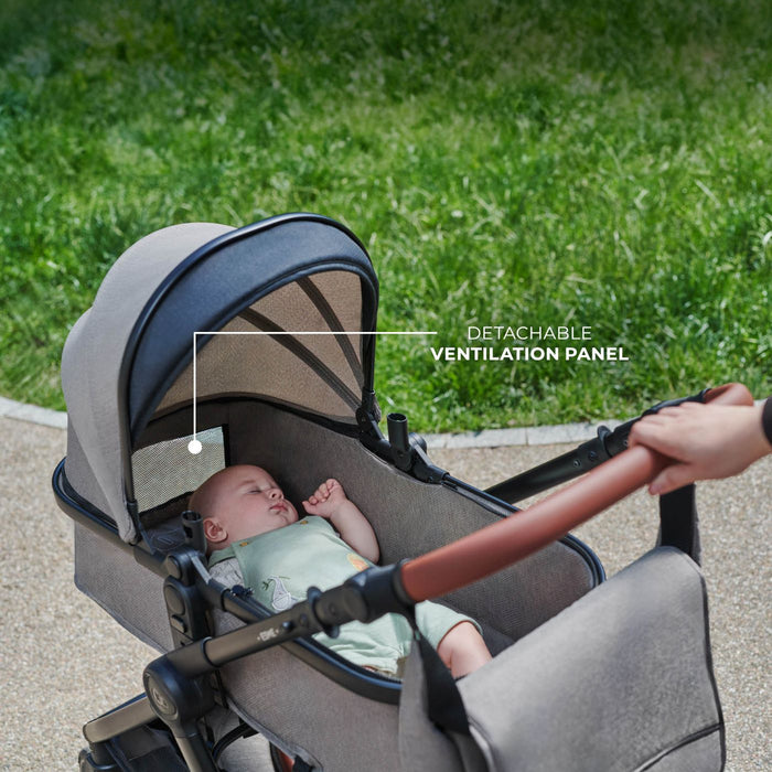 Cărucior Kinderkraft Esme Pro, 3 in 1, Sand Beige