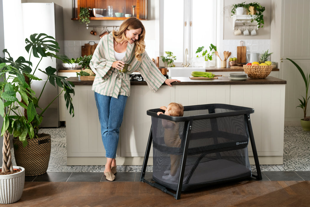 Pătuț de Calatorie Kinderkraft Sofi Plus, 4 in 1, Grey