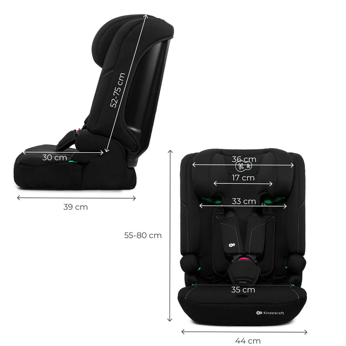 Scaun Auto Kinderkraft Comfy 75-150 cm, Black