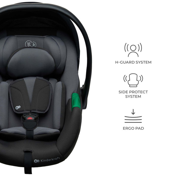 Scoică Auto I-Size, 40-87 cm, Kinderkraft Mink Pro2 , Grey