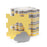 Covoraș de Joacă Kinderkraft Luno Shapes, Puzzle 3D, Spuma, Yellow