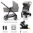 Cărucior Kinderkraft Newly, 4 in 1, Moonlight Grey