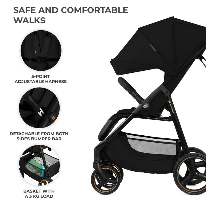 Cărucior Sport Kinderkraft Trig3 Onyx Black