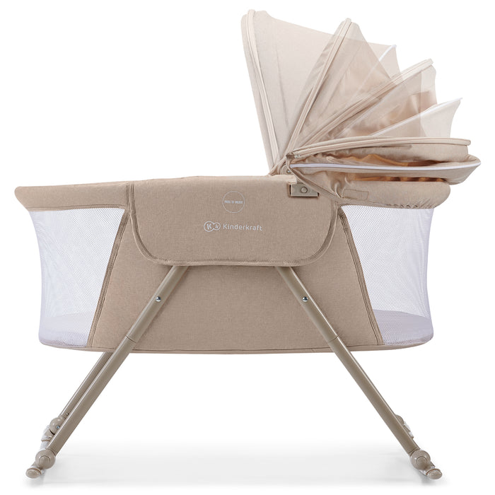Pătuț Kinderkraft Lovi, 3 in 1, Beige