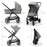 Cărucior Kinderkraft Newly, 3 in 1, Light Grey