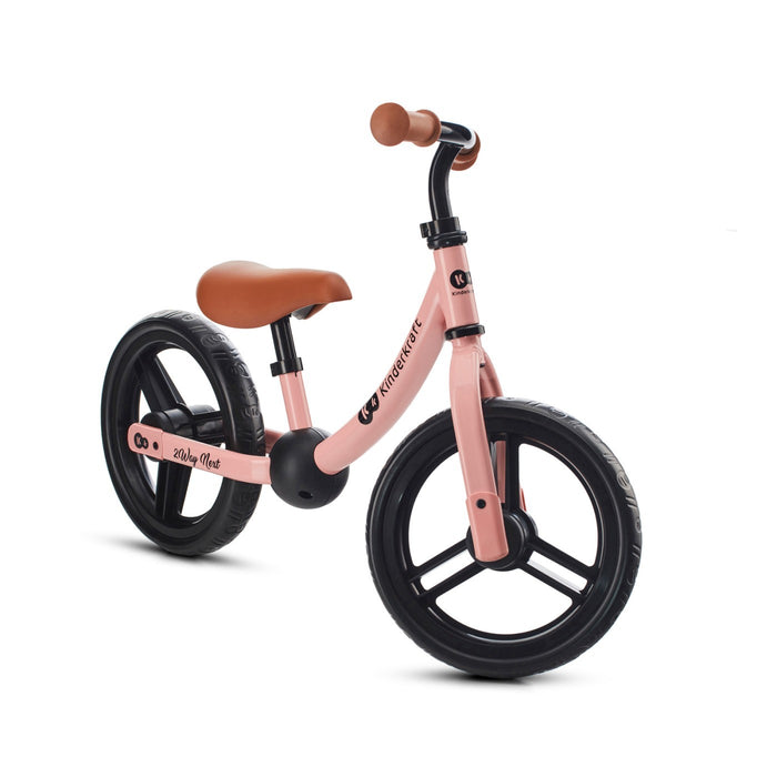 Bicicletă fără Pedale, Kinderkraft - 2Way Next, Portocaliu, 12Inch, Rose Pink