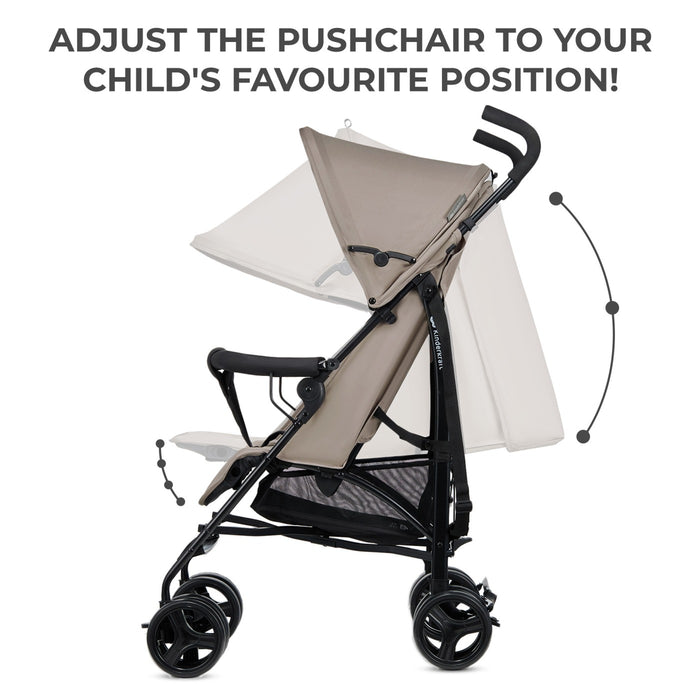 Cărucior Sport Kinderkraft Tik, Tip Umbrela,  Stone Beige